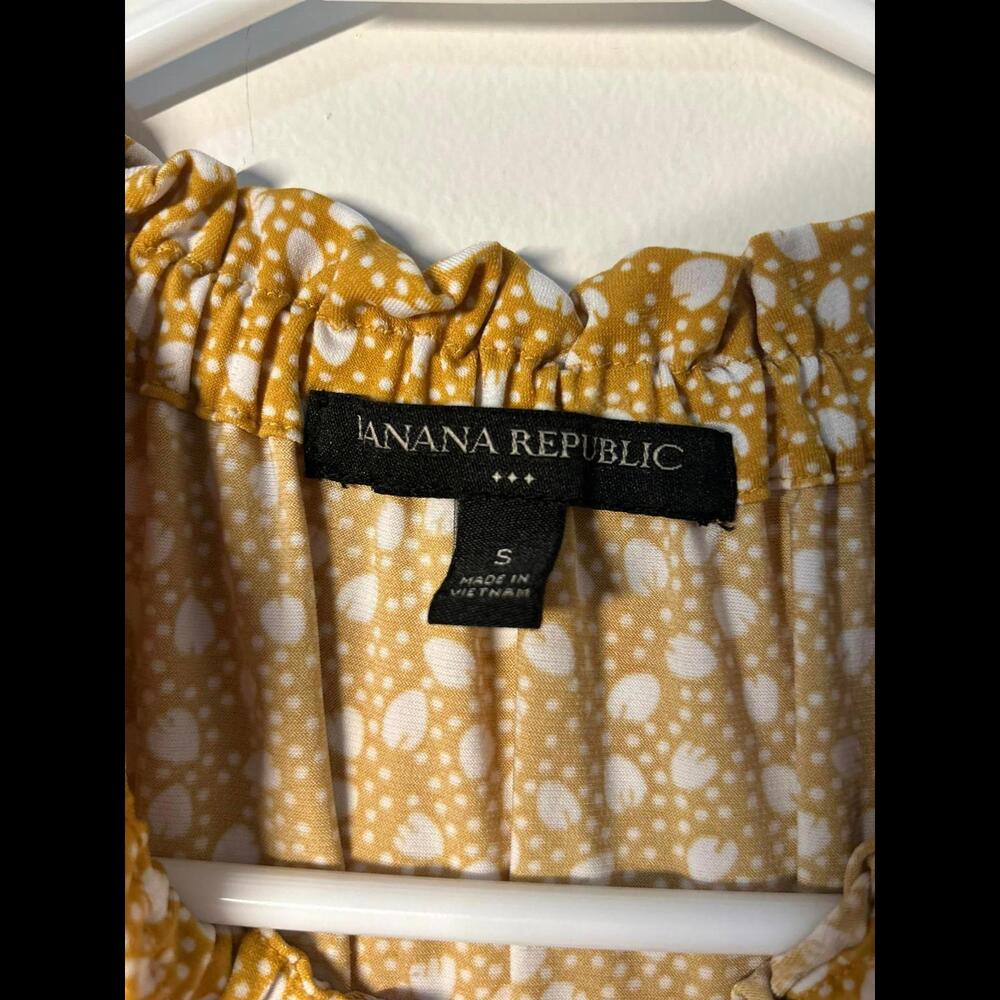 Banana Republic Factory Flounce Shift Honey orange Sleeveless Dress Size S - Picture 3 of 3